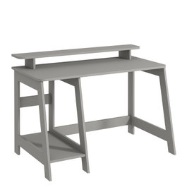Hanah Home Escritorio de Estudio Gris con Estantes